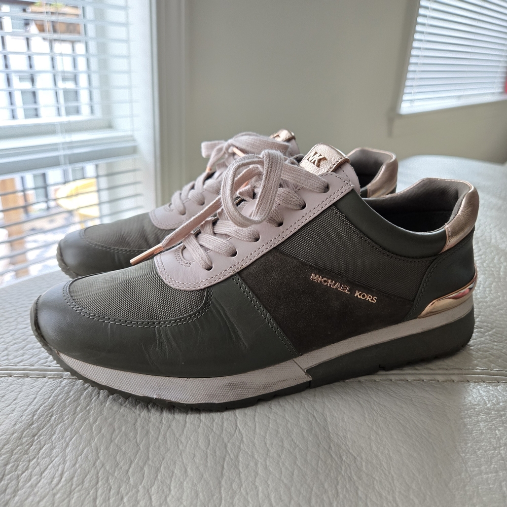 Michael Kors Olive and Pink Women's Sneakers